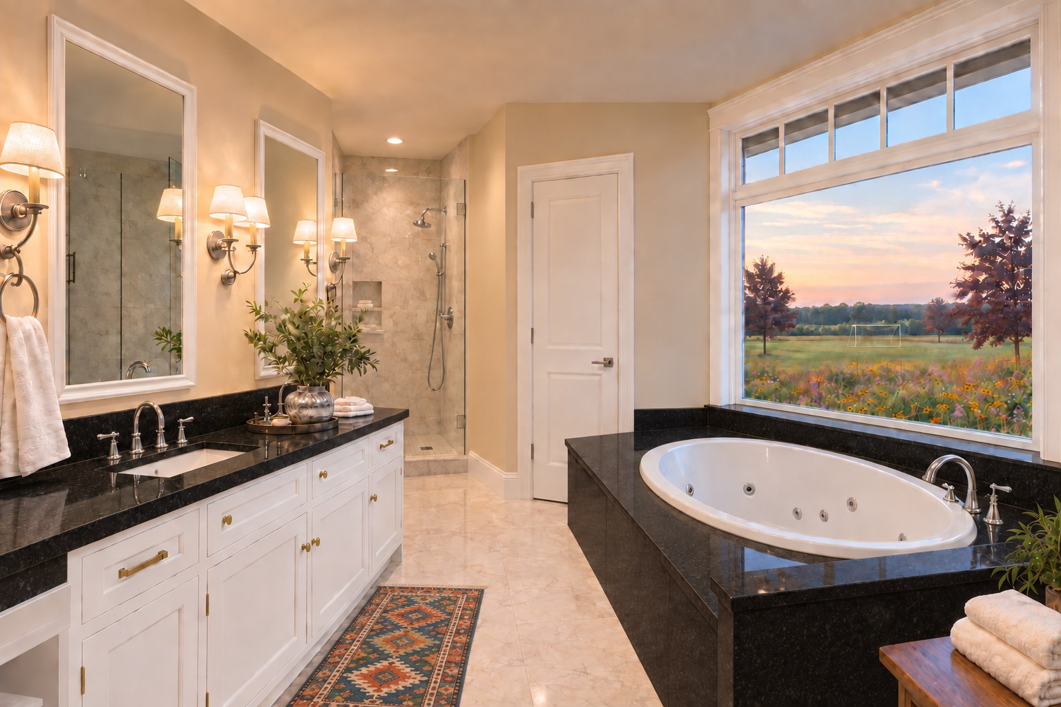 Jetted tub at Waggle Dance Ranch