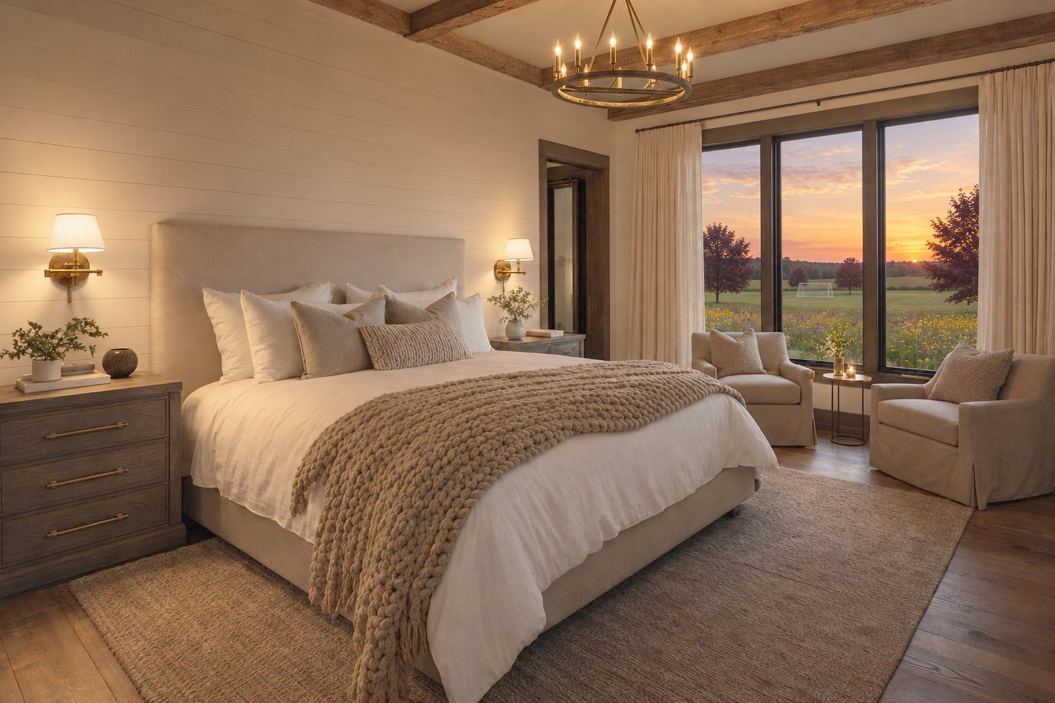 Master suite at Waggle Dance Ranch